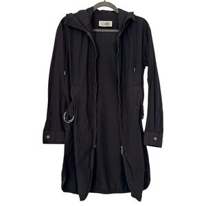 Maison Martin Margiela Hooded Zip Up Jacket Trench in Black Size 38 US 6